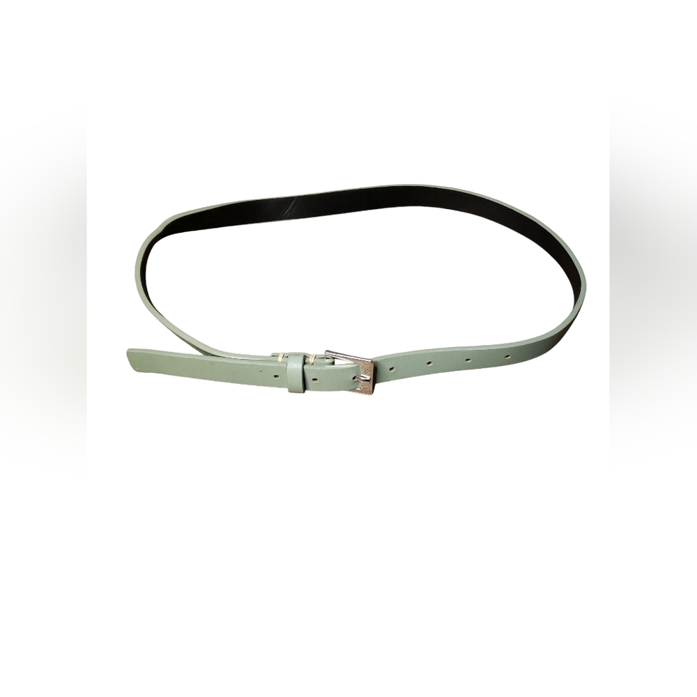 Elegant Mint Green Faux Leather Belt